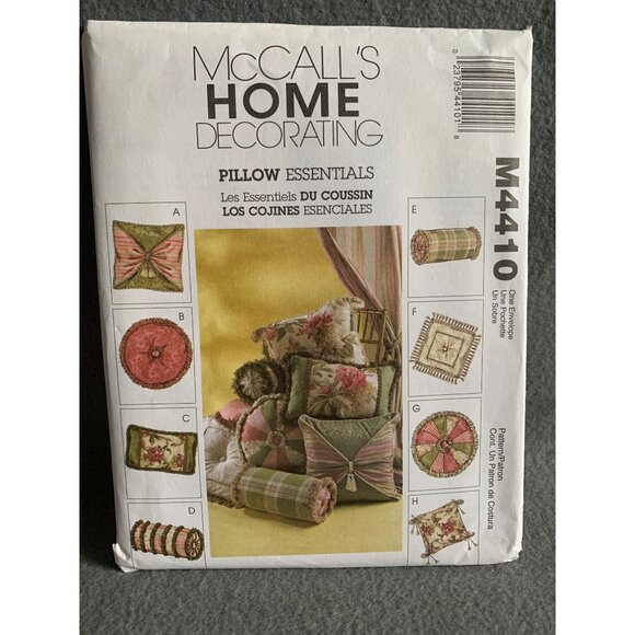 McCall's Misses Decorative Pillows Sewing Pattern M4410 - uncut - Picture 1 of 4